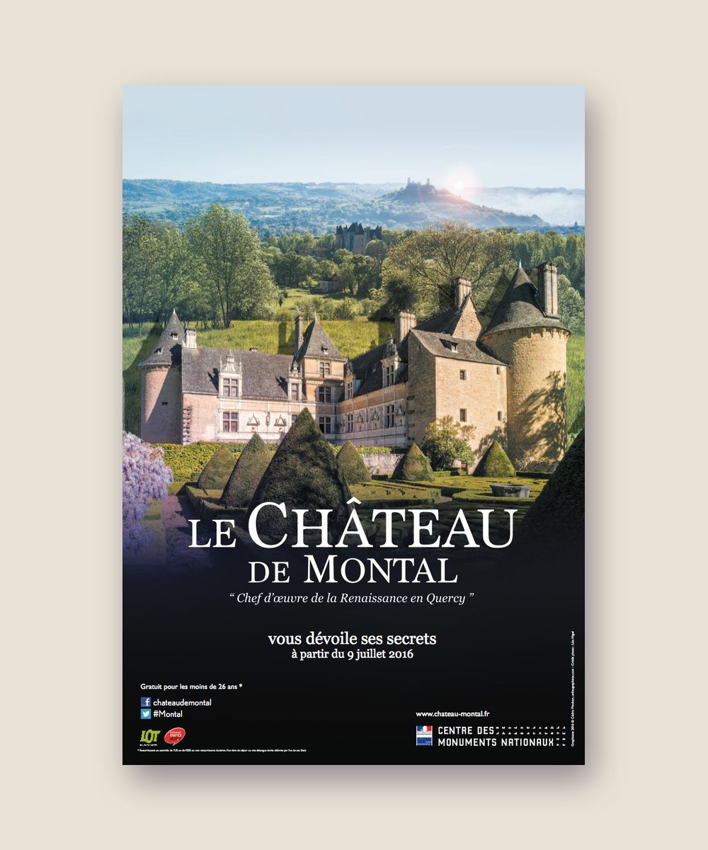 Affiche Le Château de Montal, Centre des monuments nationaux
